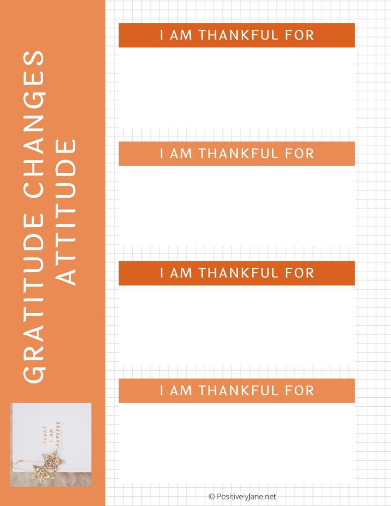 gratitude changes attitude journal | Positively Jane