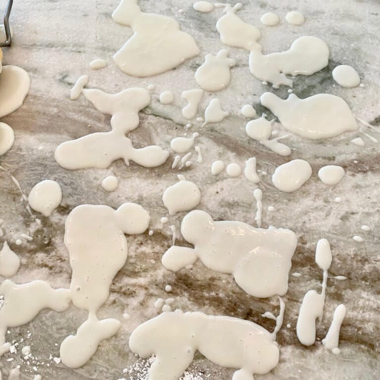 cookie icing on the counter