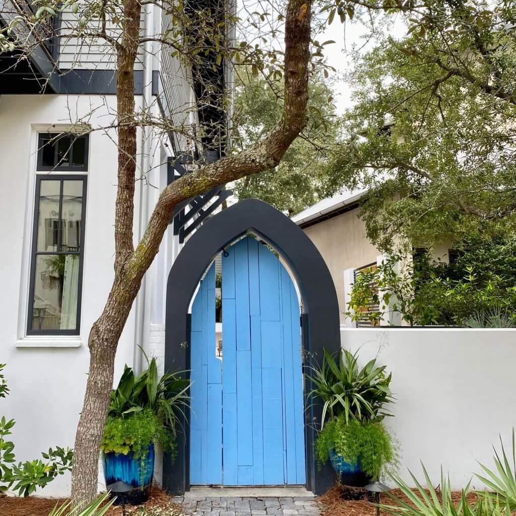 blue door