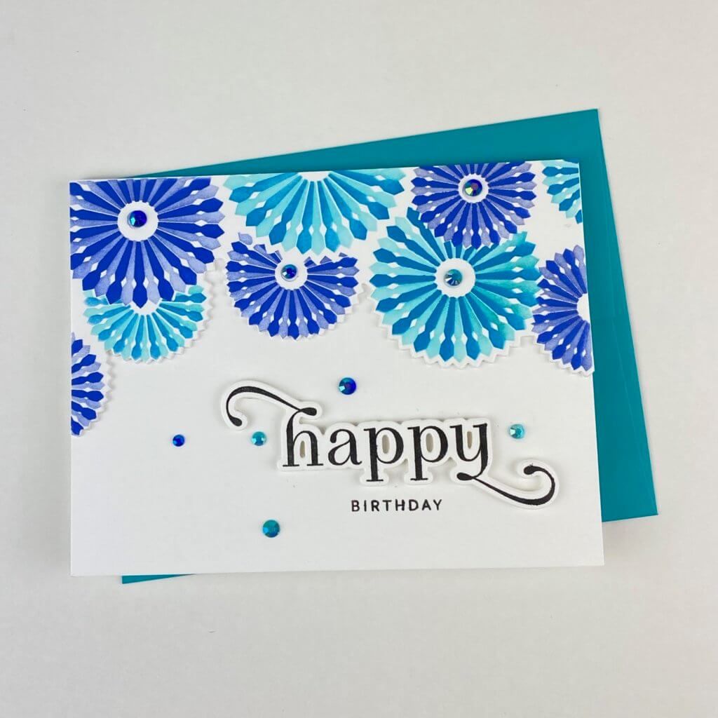 card on table