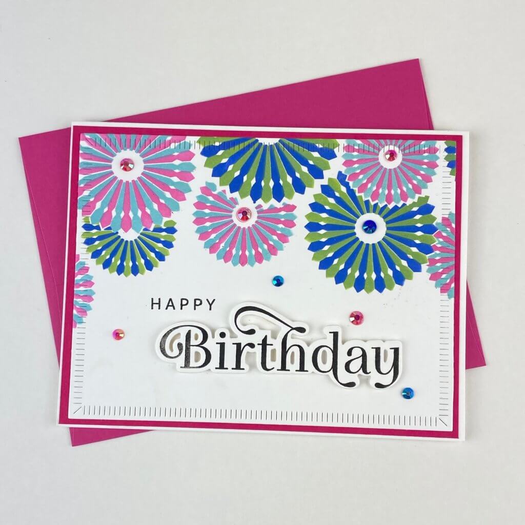 card on table