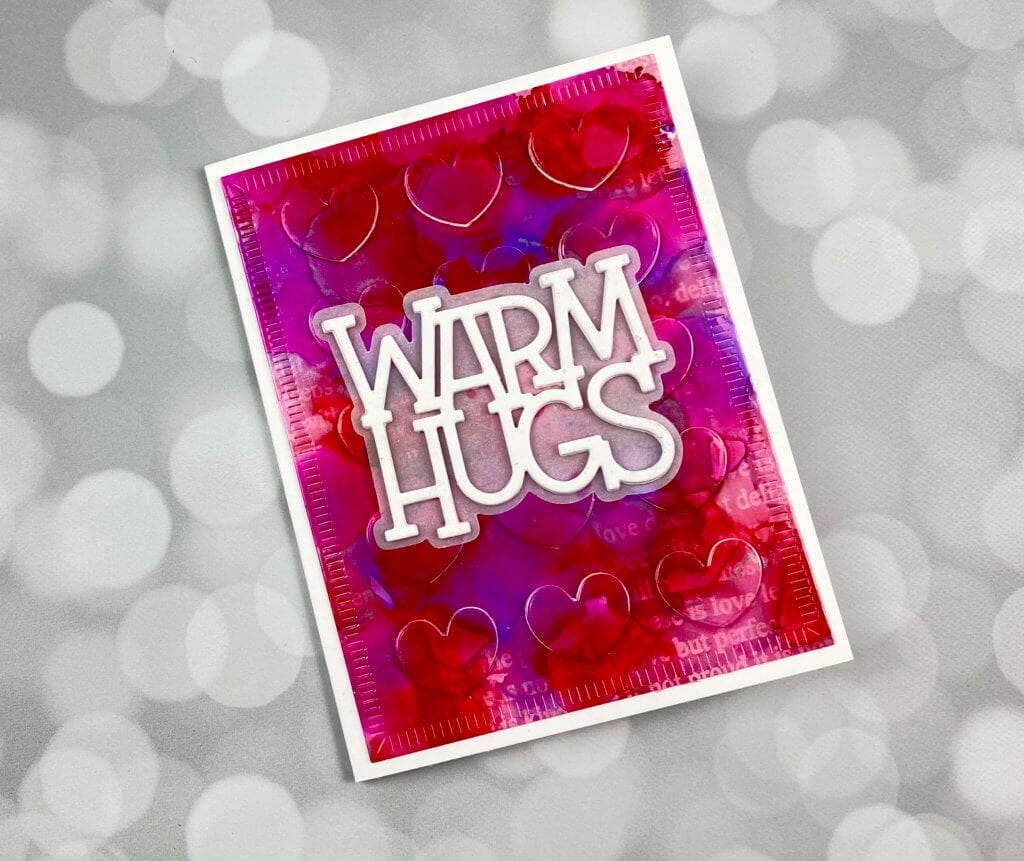 valentines day card with hearts