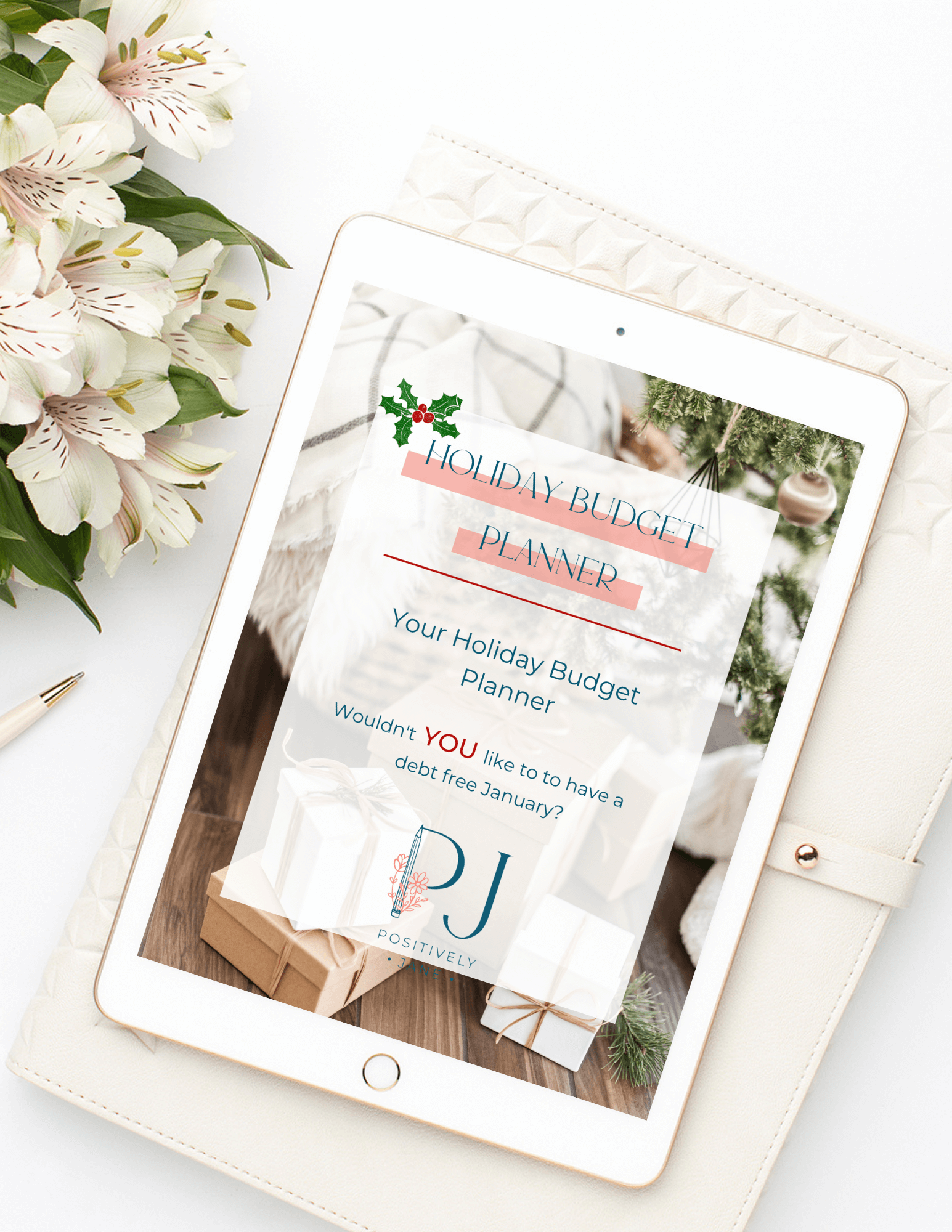 image of a debt free January workbook