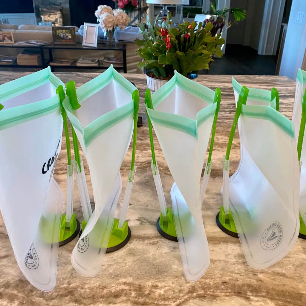 freezer meal bag stands