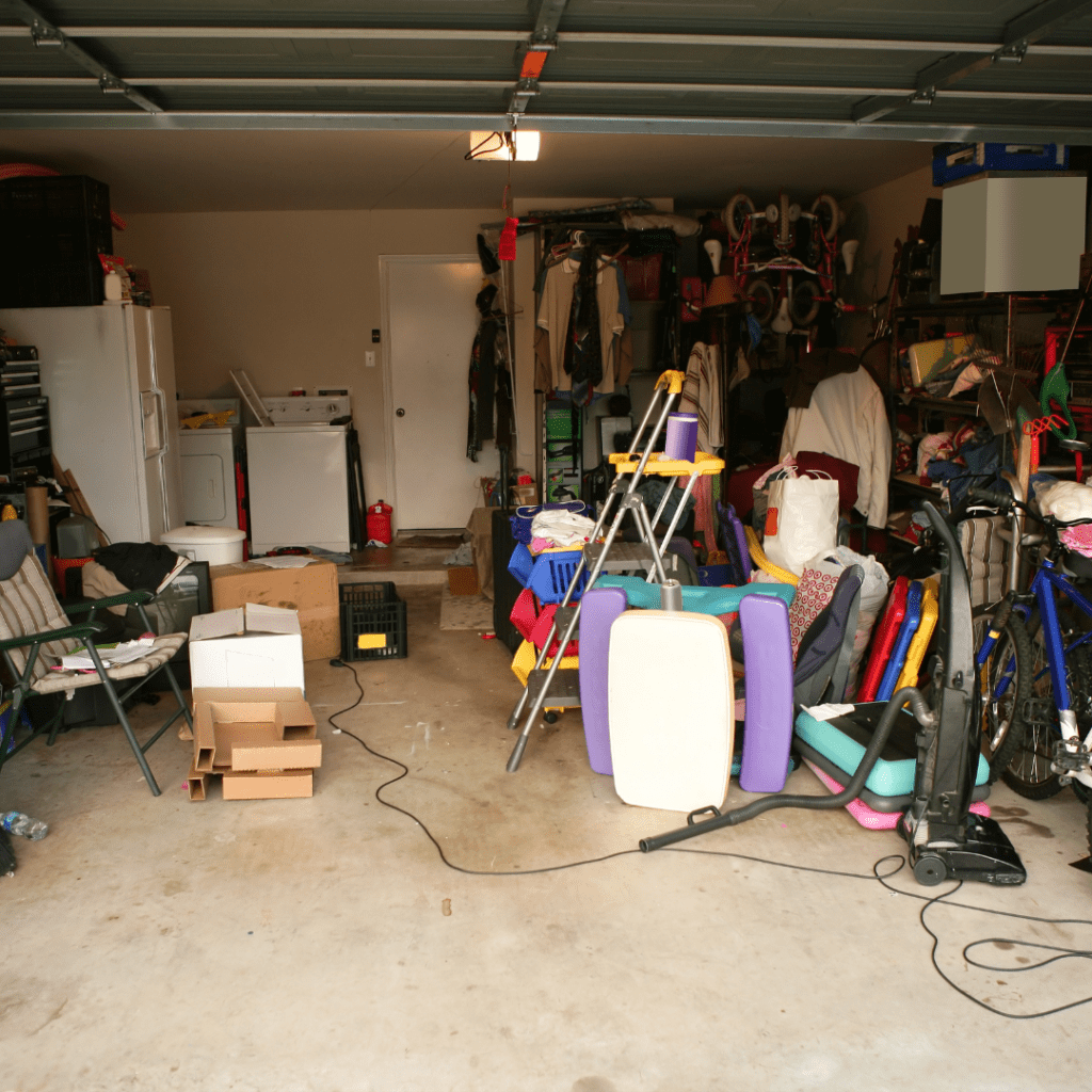 garage filled with boxes and stuff | stuff stuff and more stuff | positively jane